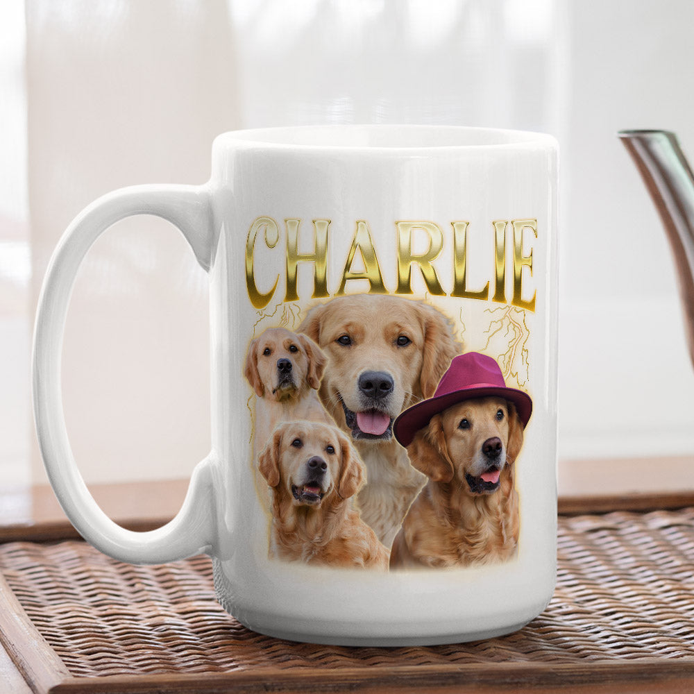 Custom Mother's day Birthday Gifts For Cat Mom, Cat Lovers • Pet Face Vintage Version 9 - Personalized Coffee Mug