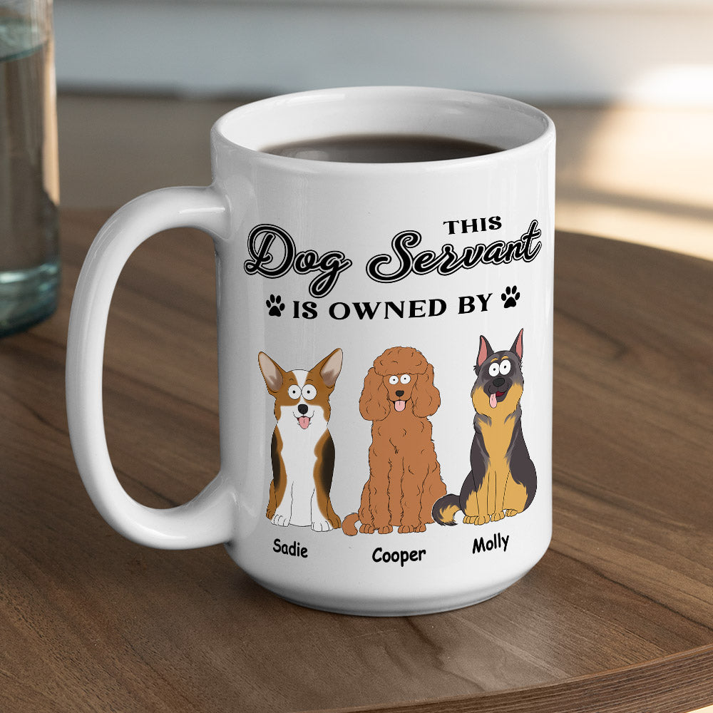 Custom Photo Christmas Birthday Gifts For Dog Lovers • My Dog Servant - Personalized Coffee Mug