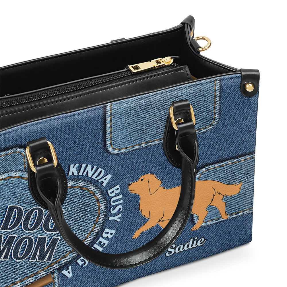 Busy Dog Mom - Personalized Leather Bag