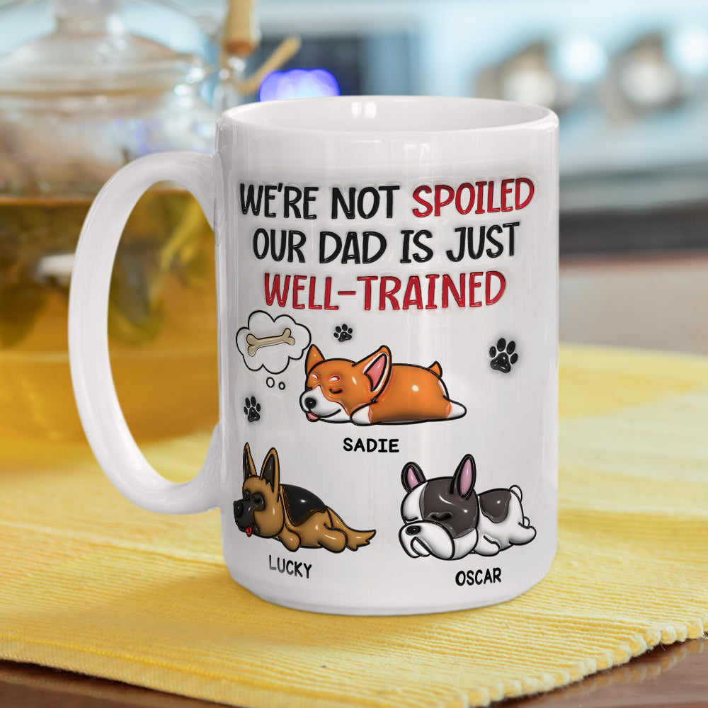 Custom Christmas Birthday Gifts For Dog Lovers • Well Trained - Personalized 3D Inflated Effect Mug