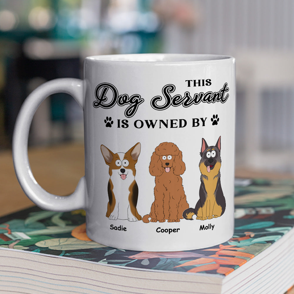 Custom Photo Christmas Birthday Gifts For Dog Lovers • My Dog Servant - Personalized Coffee Mug