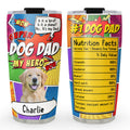 Custom Photo Christmas Birthday Gifts For Dog Dad, Dog Lovers • Super Dog Dad Photo - Personalized Tumbler