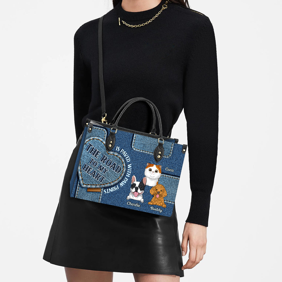 Road To My Heart - Personalized Leather Bag