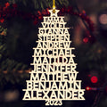 Family Name 2023 (Version 11-14 Names) - Personalized 1-layered Wood Ornament