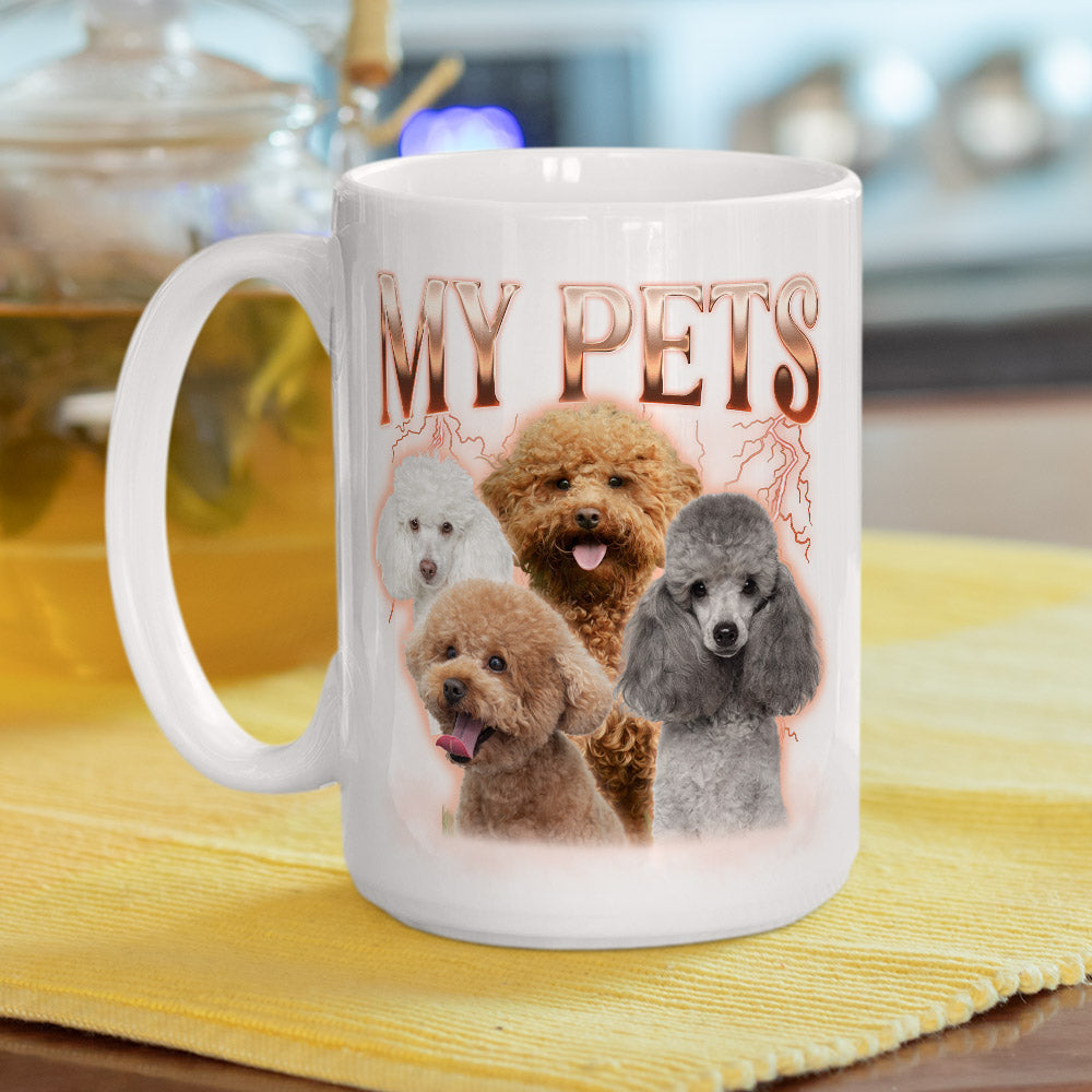 Custom Mother's day Birthday Gifts For Cat Mom, Cat Lovers • Pet Face Vintage Version 9 - Personalized Coffee Mug