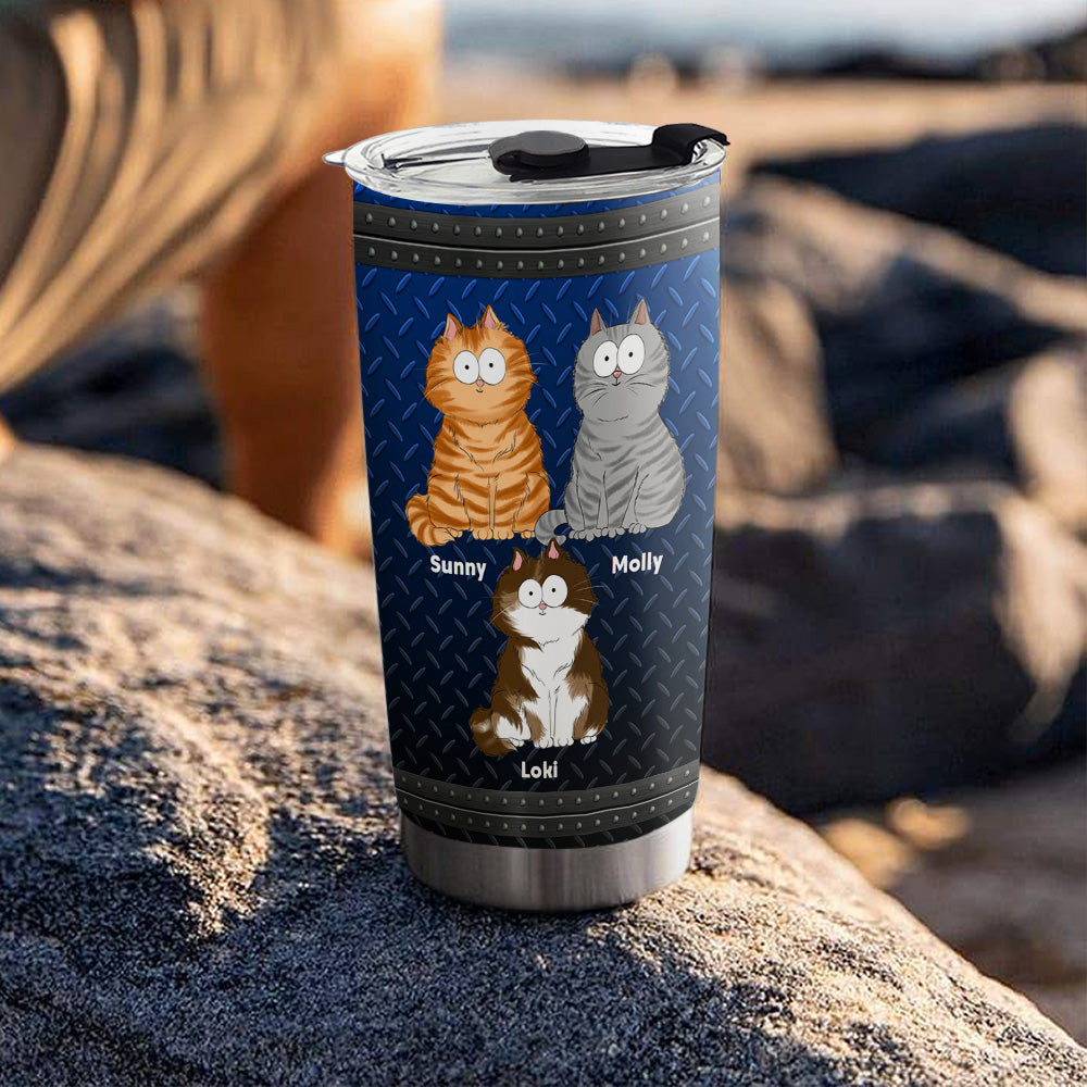 Custom Christmas Birthday Gifts For Cat Dad, Cat Lovers • Super Sexy Cat Dad - Personalized Tumbler