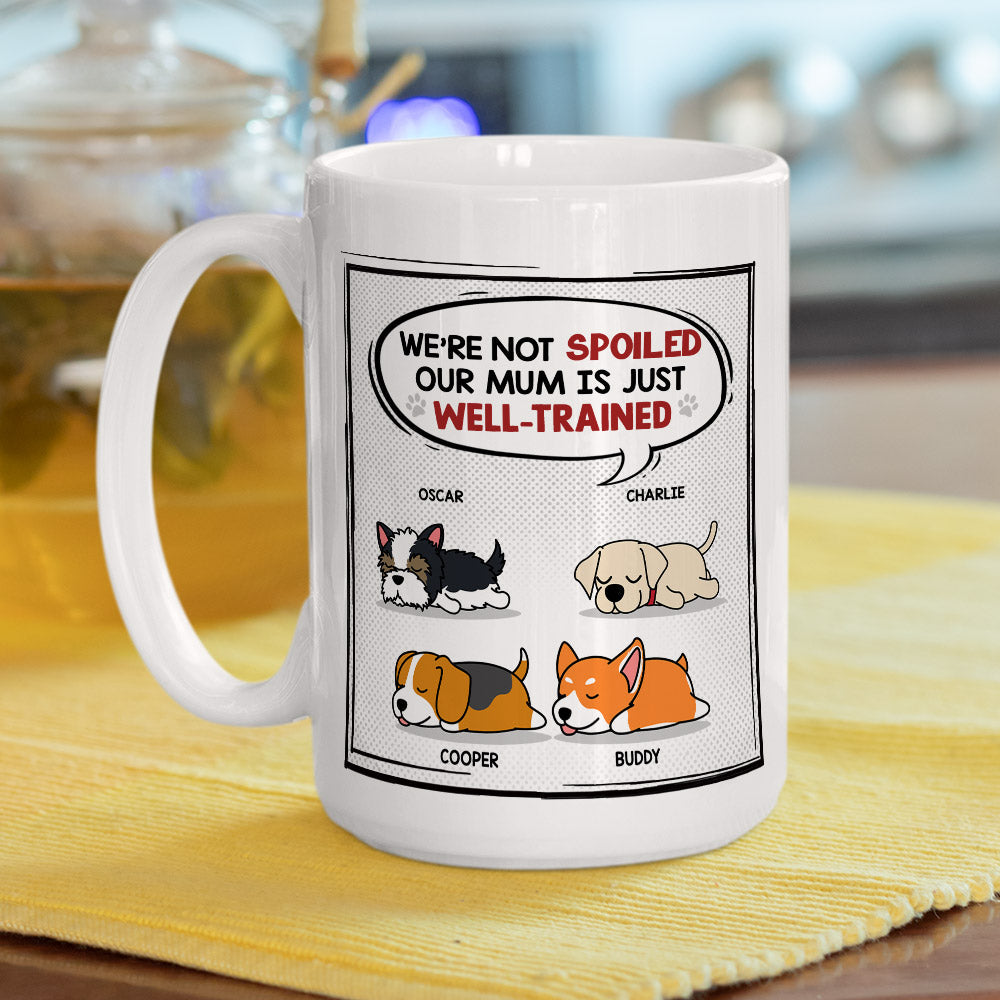 Custom Christmas Birthday Gifts For Dog Lovers • Mom/Dad Is Well Trained - Personalized Coffee Mug