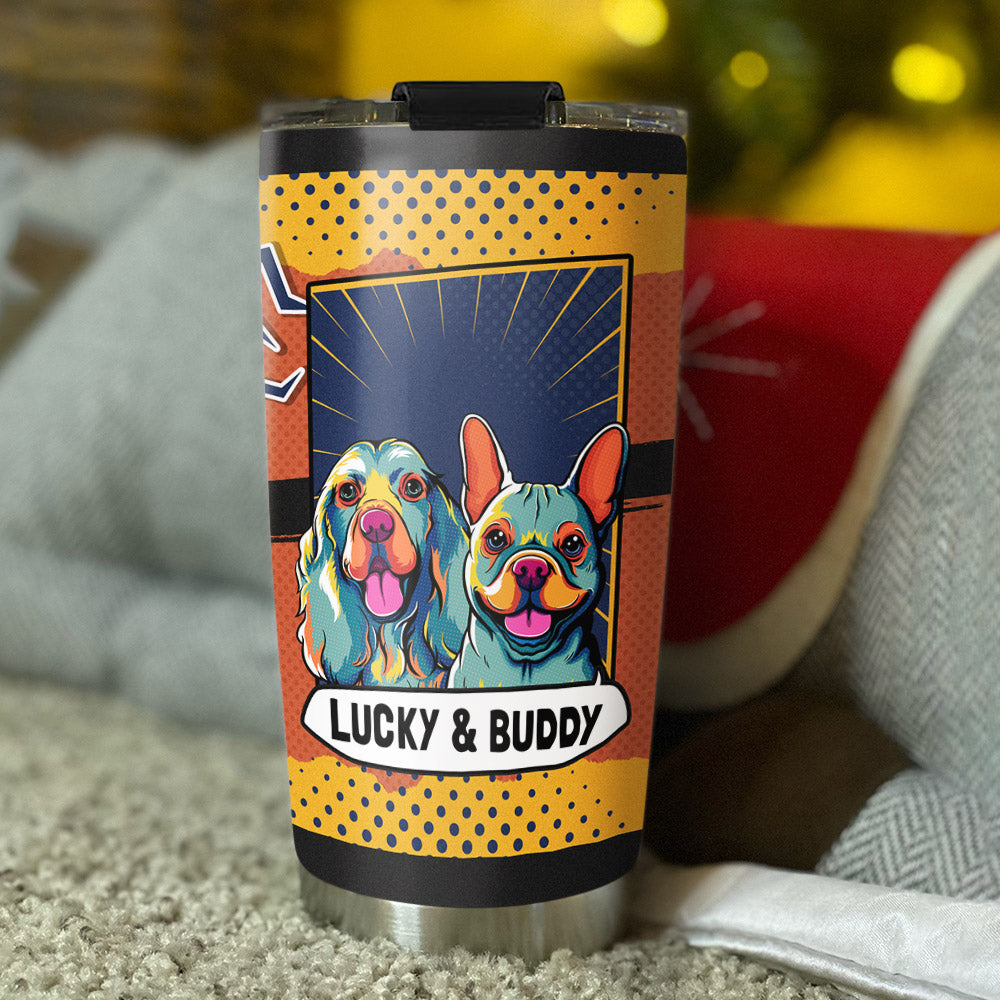 Custom Christmas Birthday Gifts For Dog Lovers • The Dog Family - Personalized Tumbler