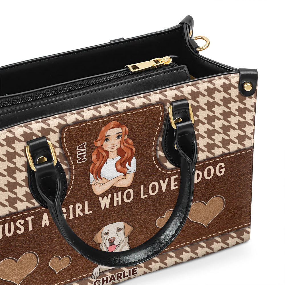 Just A Girl - Personalized Leather Bag