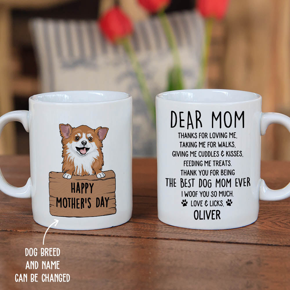 Custom Christmas Birthday Gifts For Dog Lovers • Thanks For Loving Me 1 - Personalized Coffee Mug