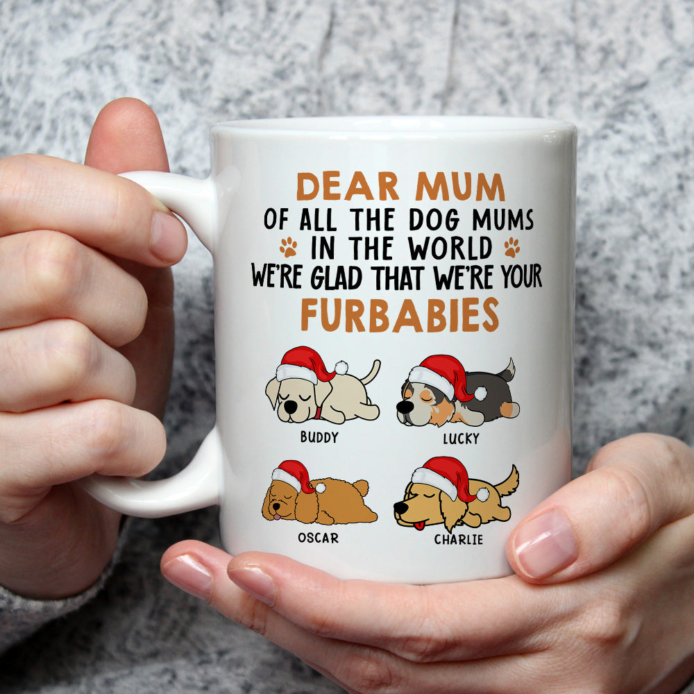 Custom Photo Christmas Birthday Gifts For Dog Lovers • Glad To Be Your Furbaby - Personalized Coffee Mug