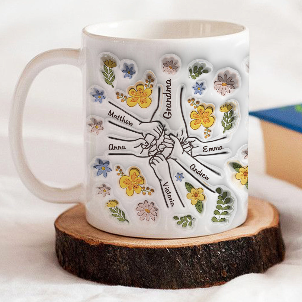 You Hold Our Hands, Also Our Hearts - Personalized 3D Inflated Effect Mug