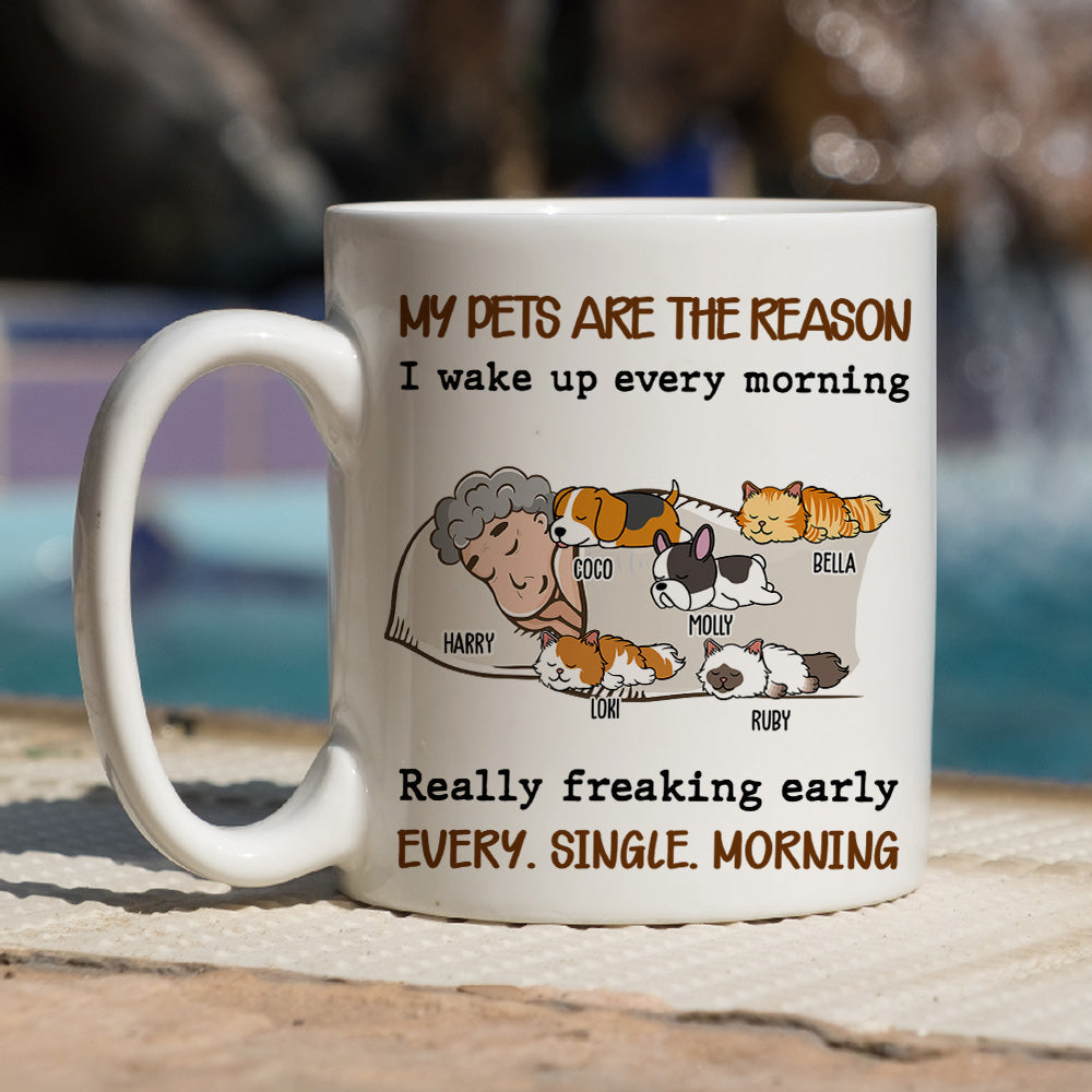 Custom Photo Mother's day Birthday Gifts For Cat Mom, Cat Lovers • My Pet Is The Reason - Personalized Coffee Mug
