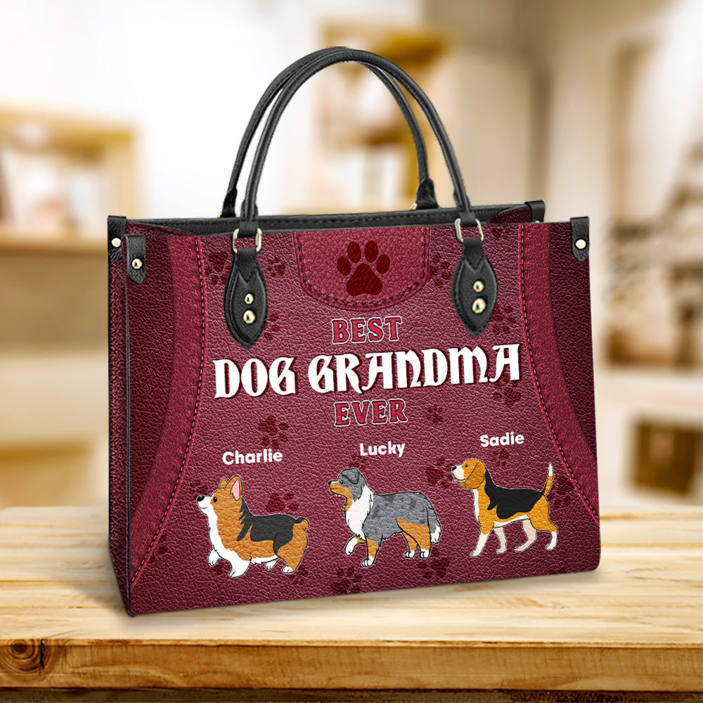 Best Dog Mom Ever - Personalized Leather Bag