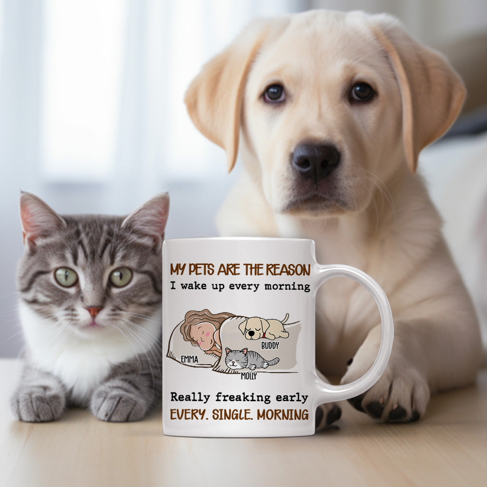 Custom Photo Mother's day Birthday Gifts For Cat Mom, Cat Lovers • My Pet Is The Reason - Personalized Coffee Mug