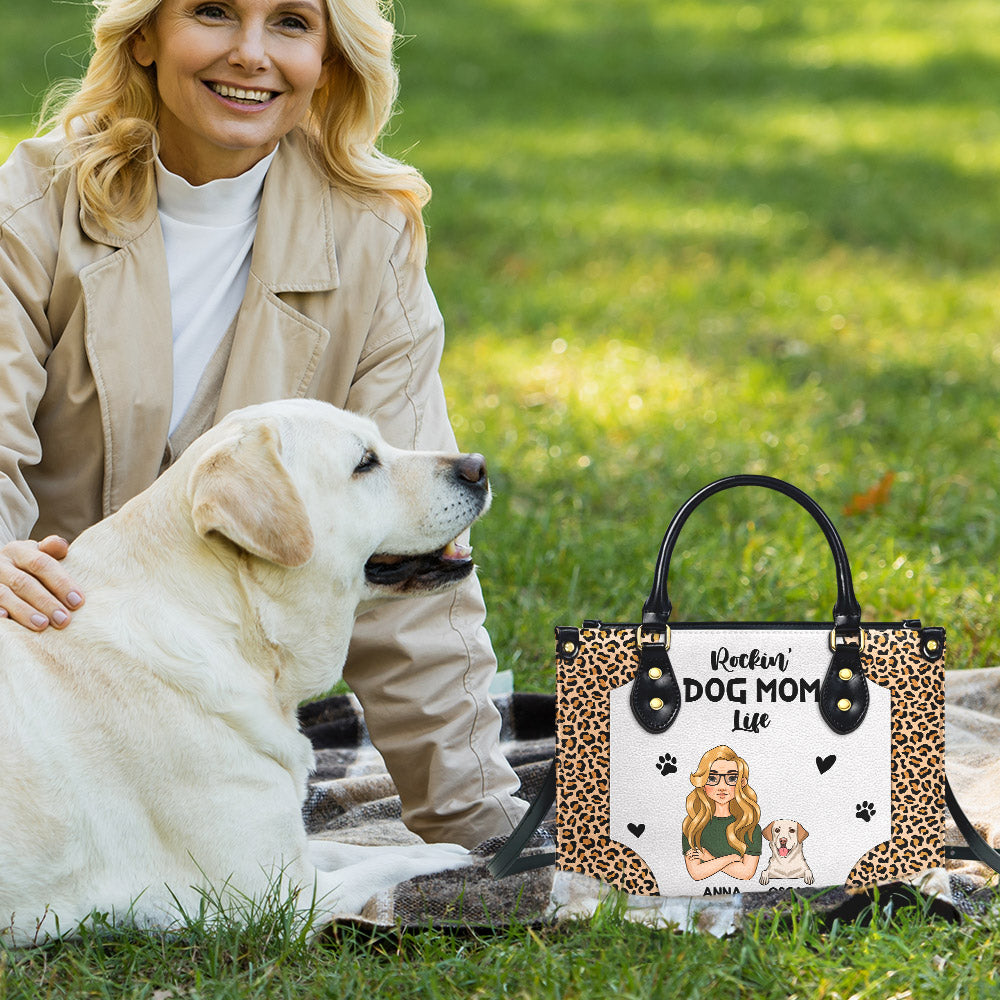 Dog Mom Better Life - Personalized Leather Bag