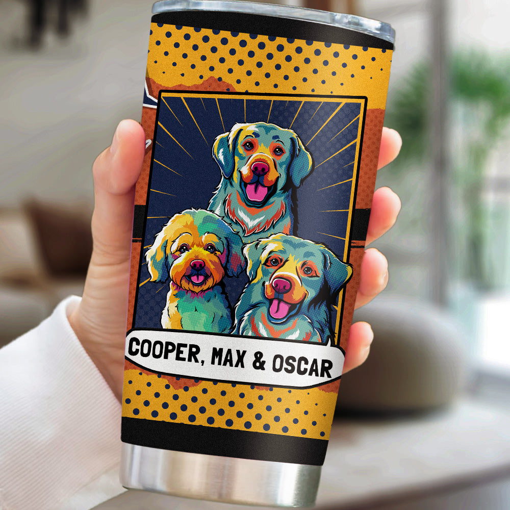 Custom Christmas Birthday Gifts For Dog Lovers • The Dog Family - Personalized Tumbler