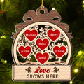 Love Grows Here Quote - Personalized Acrylic Ornament