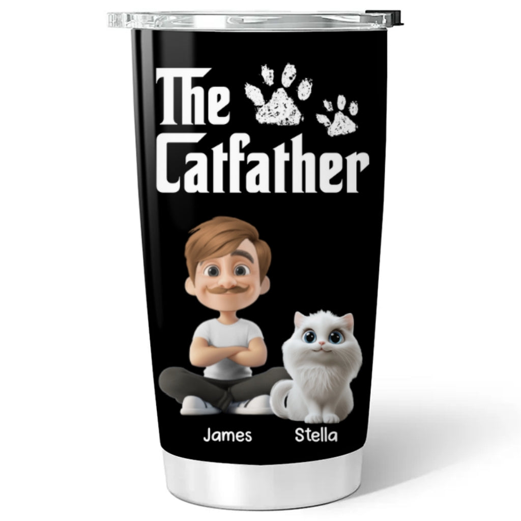 Custom Father's day Birthday Gifts For Cat Dad, Cat Lovers • Cool Cat Father - Personalized Tumbler