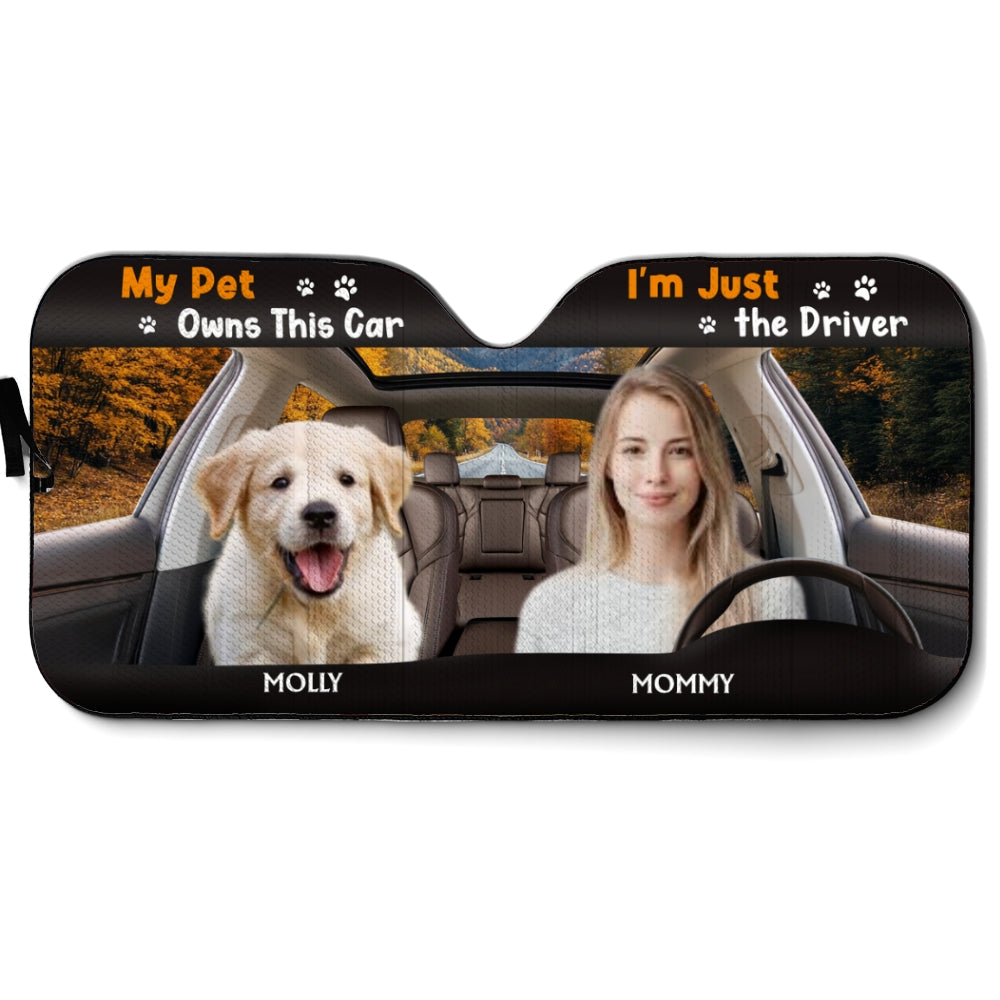 My Pets Owns This Car Photo - Personalized Car Sunshade