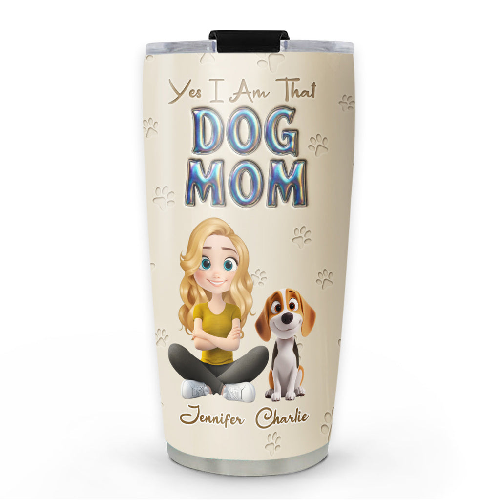 Custom Christmas Birthday Gifts For Dog Mom, Dog Lovers • Heart On You - Personalized 3D Effect Tumbler