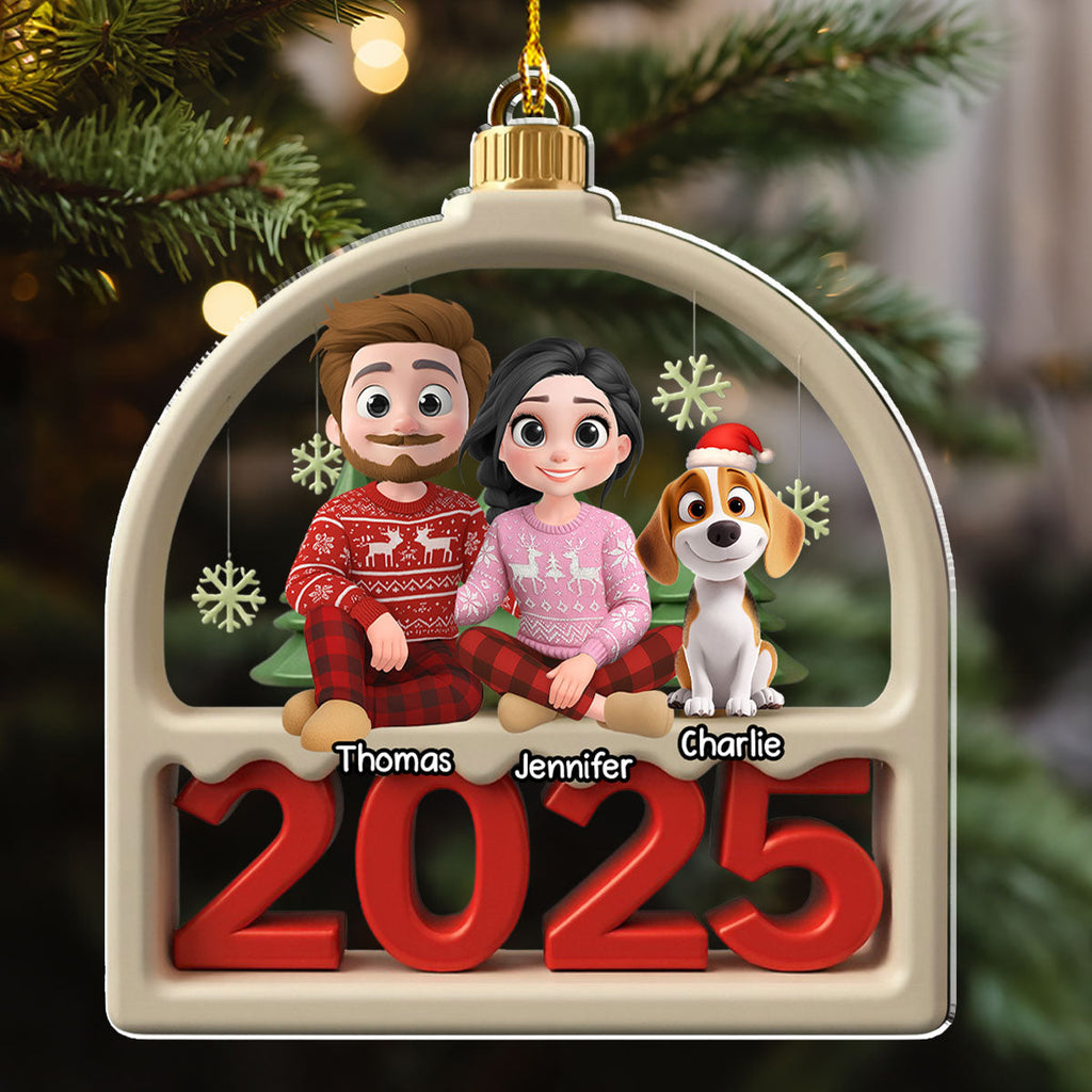 Custom Christmas Decor Home Birthday Gifts For Dog Lovers • Family Furry And Paws - Personalized Acrylic Ornament