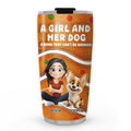 Custom Christmas Birthday Gifts For Dog Mom, Dog Lovers • Me And My Baby Dog - Personalized 3D Inflated Effect Tumbler