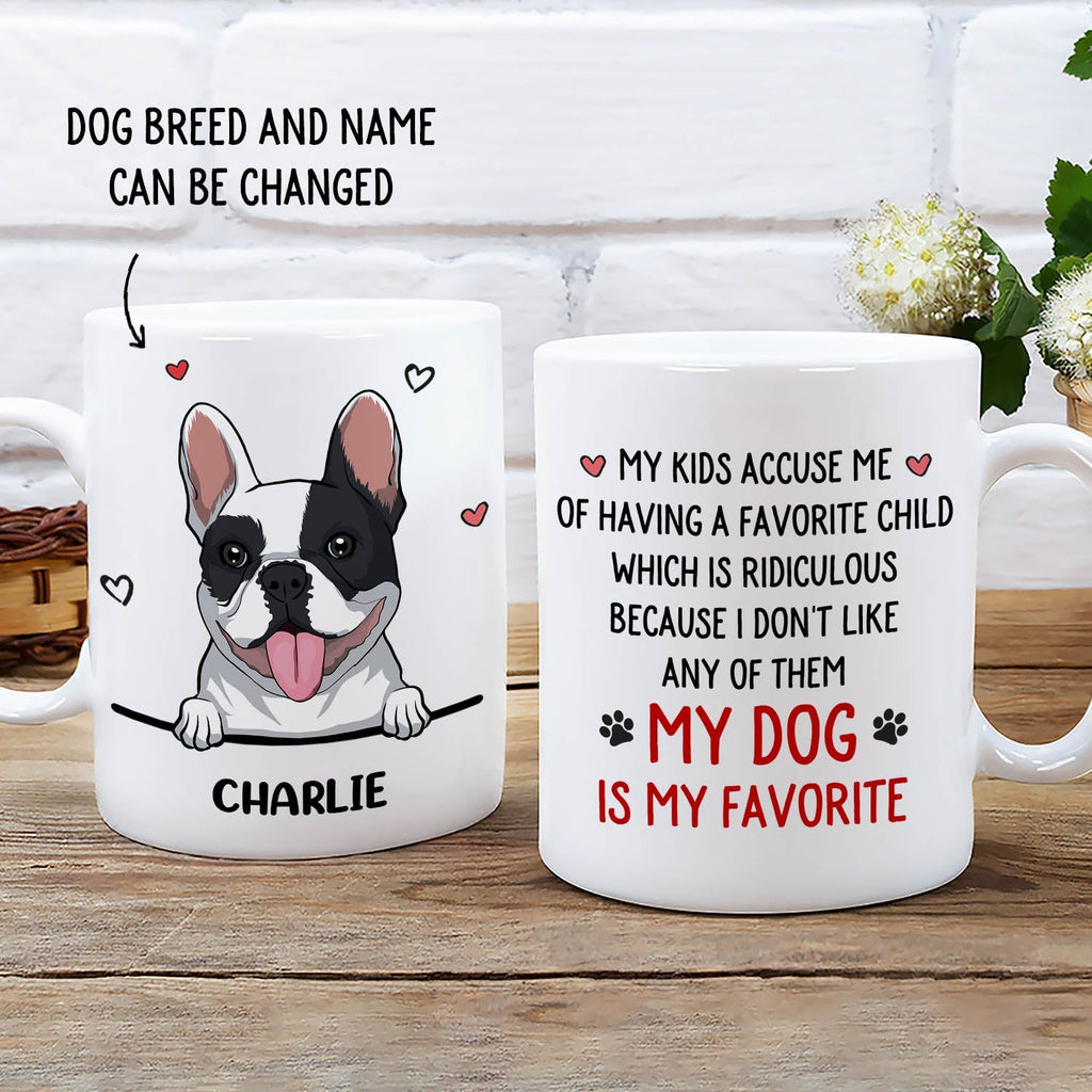 Custom Christmas Birthday Gifts For Dog Lovers • Dog Is My Favorite - Personalized Coffee Mug