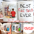 Custom Christmas Birthday Gifts For Cat Lovers • Best Cat Dad Ever - Personalized Coffee Mug