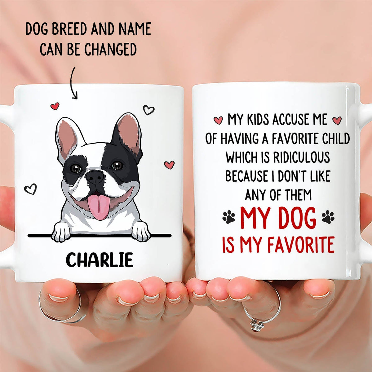 Custom Christmas Birthday Gifts For Dog Lovers • Dog Is My Favorite - Personalized Coffee Mug