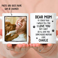 Custom Photo Christmas Birthday Gifts For Dog Lovers • Give Kisses Instead - Personalized Photo Coffee Mug