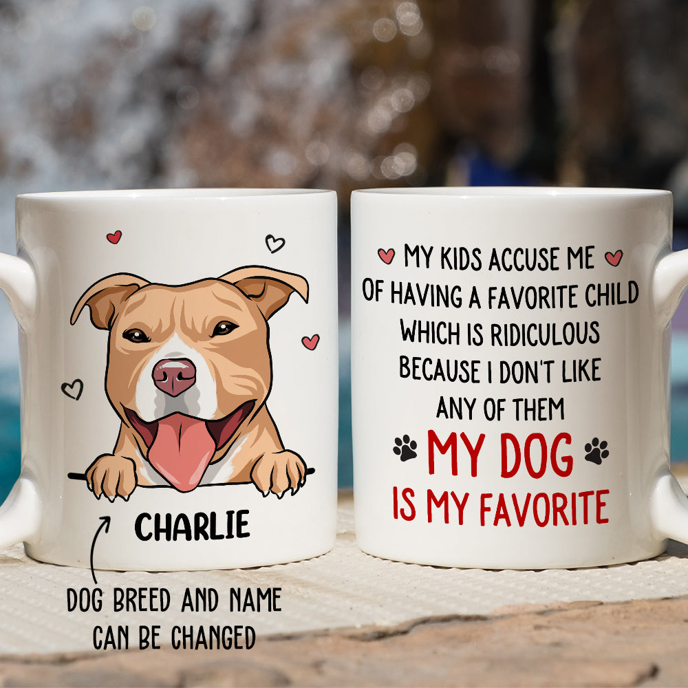 Custom Christmas Birthday Gifts For Dog Lovers • Dog Is My Favorite - Personalized Coffee Mug