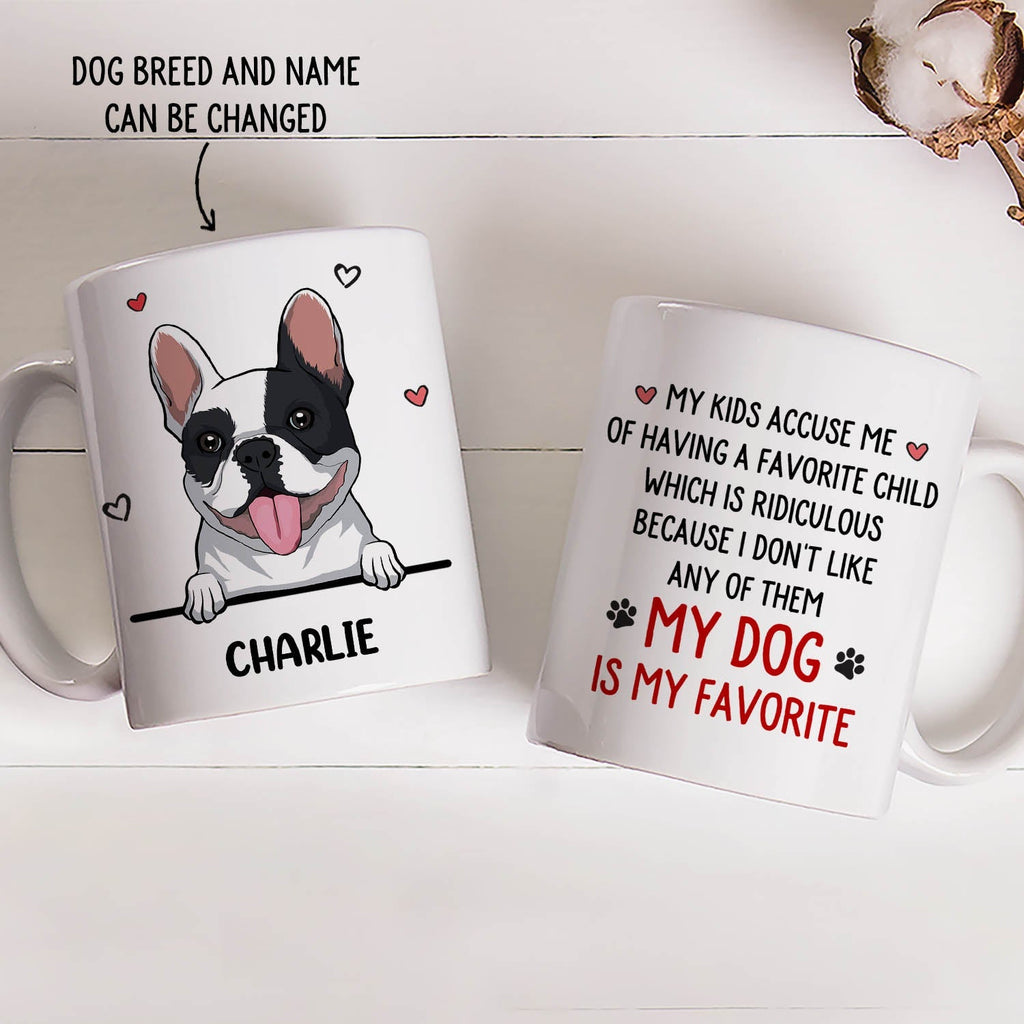 Custom Christmas Birthday Gifts For Dog Lovers • Dog Is My Favorite - Personalized Coffee Mug