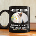 Custom Photo Christmas Birthday Gifts For Cat Dad, Cat Lovers • Man Myth Dealer Photo - Personalized Coffee Mug