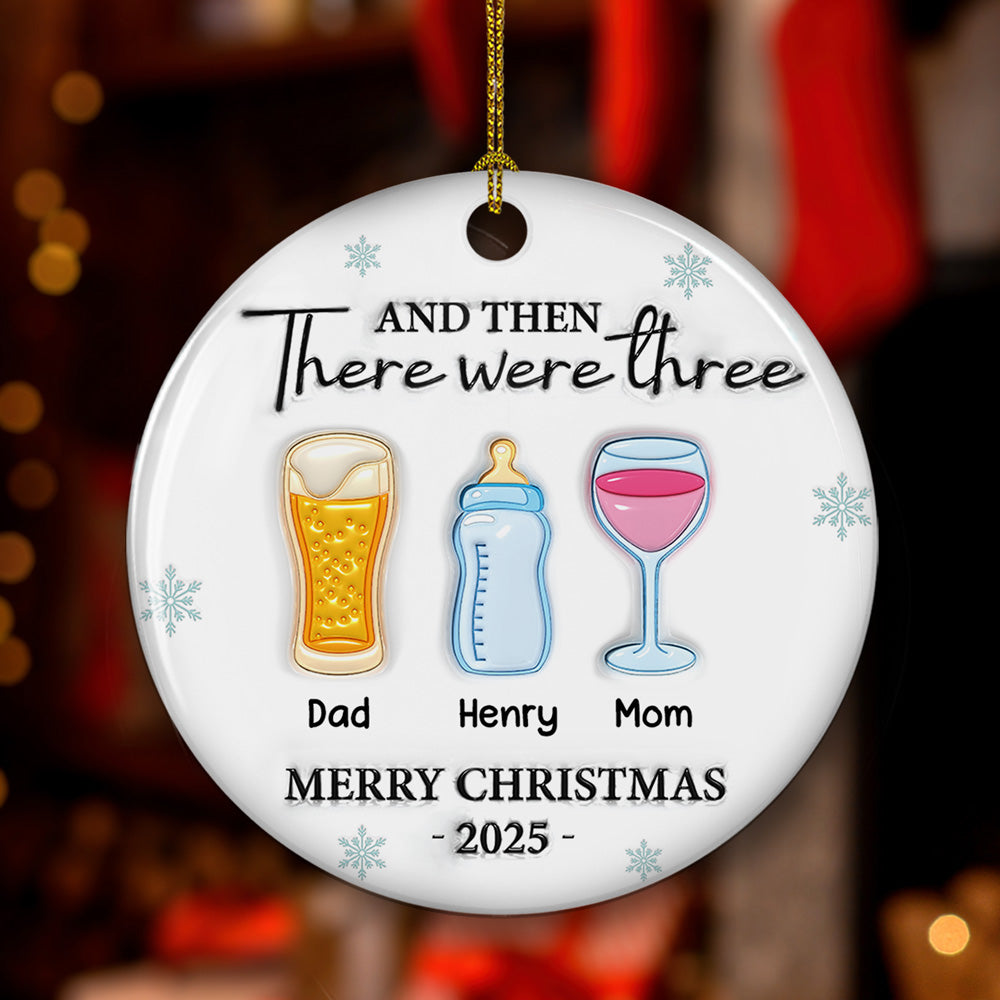 And Then There Were Four - Personalized 3D Inflated Effect Ceramic Ornament