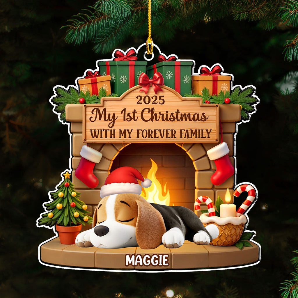 Custom Christmas Decor Home Birthday Gifts For Dog Lovers • My Forever Home - Personalized Acrylic Ornament