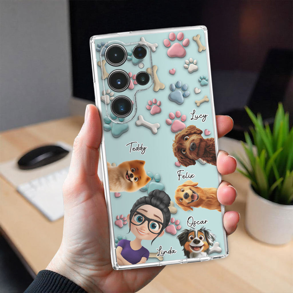 Dog And Human Cartoon Version 2 - Personalized Phone Case