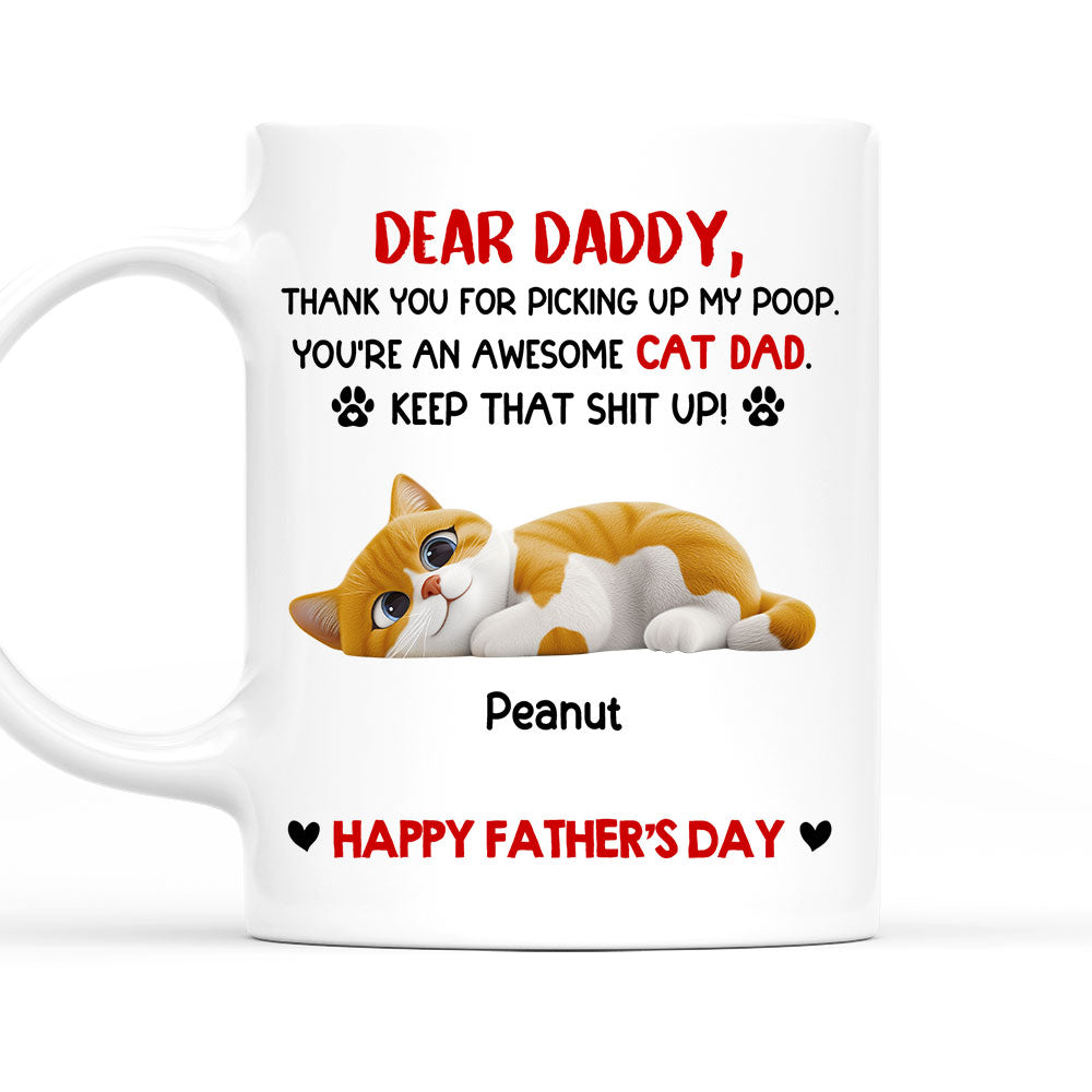 Custom Father's day Birthday Gifts For Cat Dad, Cat Lovers • Awesome Cat Dad - Personalized Coffee Mug