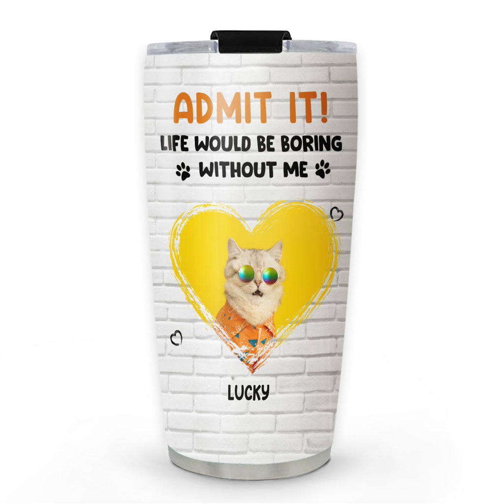 Custom Photo Christmas Birthday Gifts For Cat Lovers • Let Me Tell You Cat Photo - Personalized Tumbler
