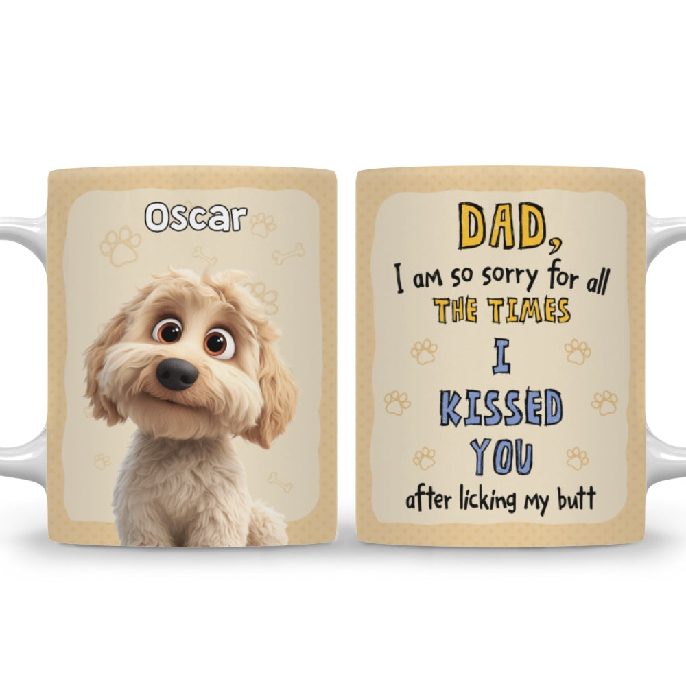 Custom Mother's Father's day Birthday Gifts For Dog Lovers • Licking The Butt - Personalized Coffee Mug