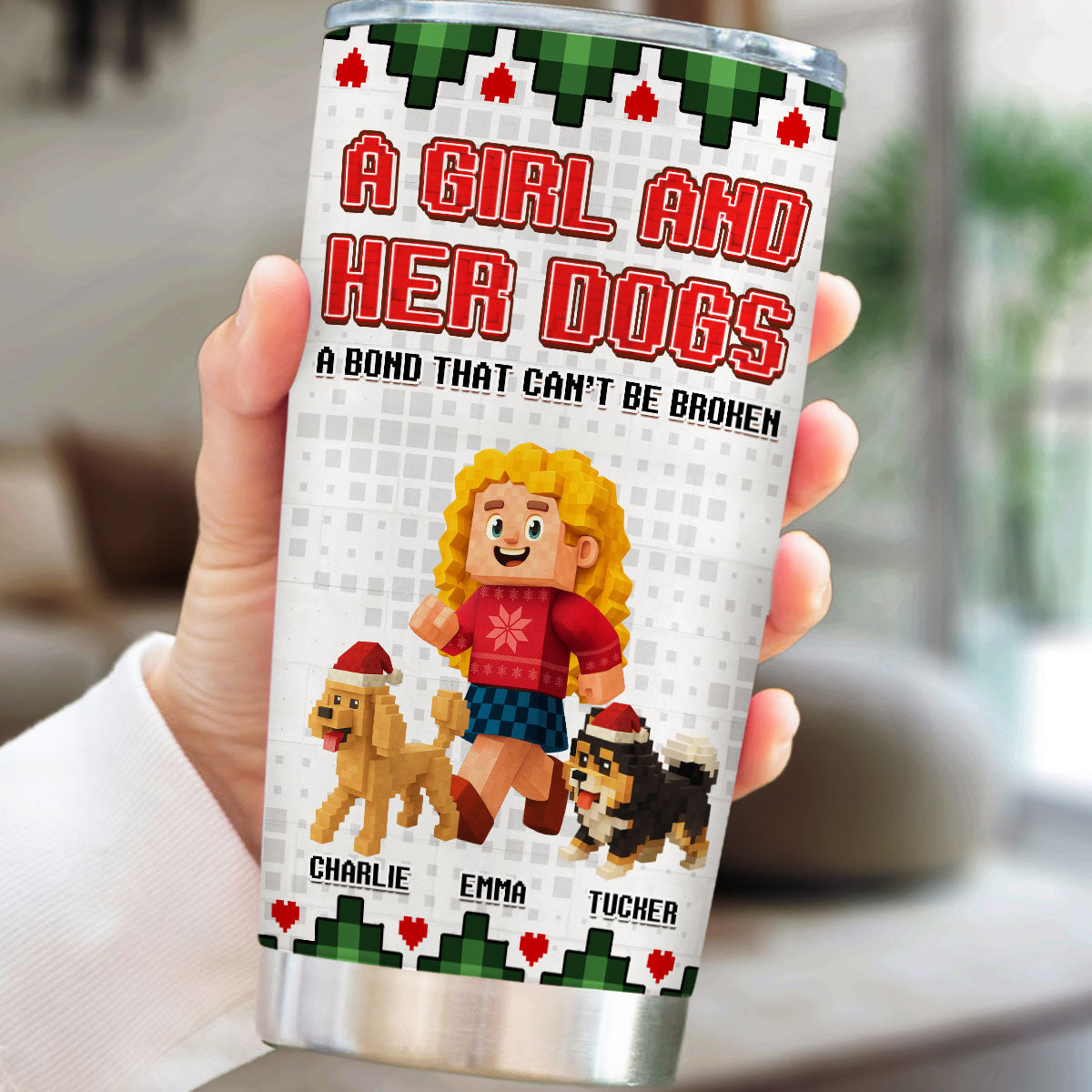 Custom Christmas Birthday Gifts For Dog Lovers • Me And My Dog Christmas - Personalized Tumbler