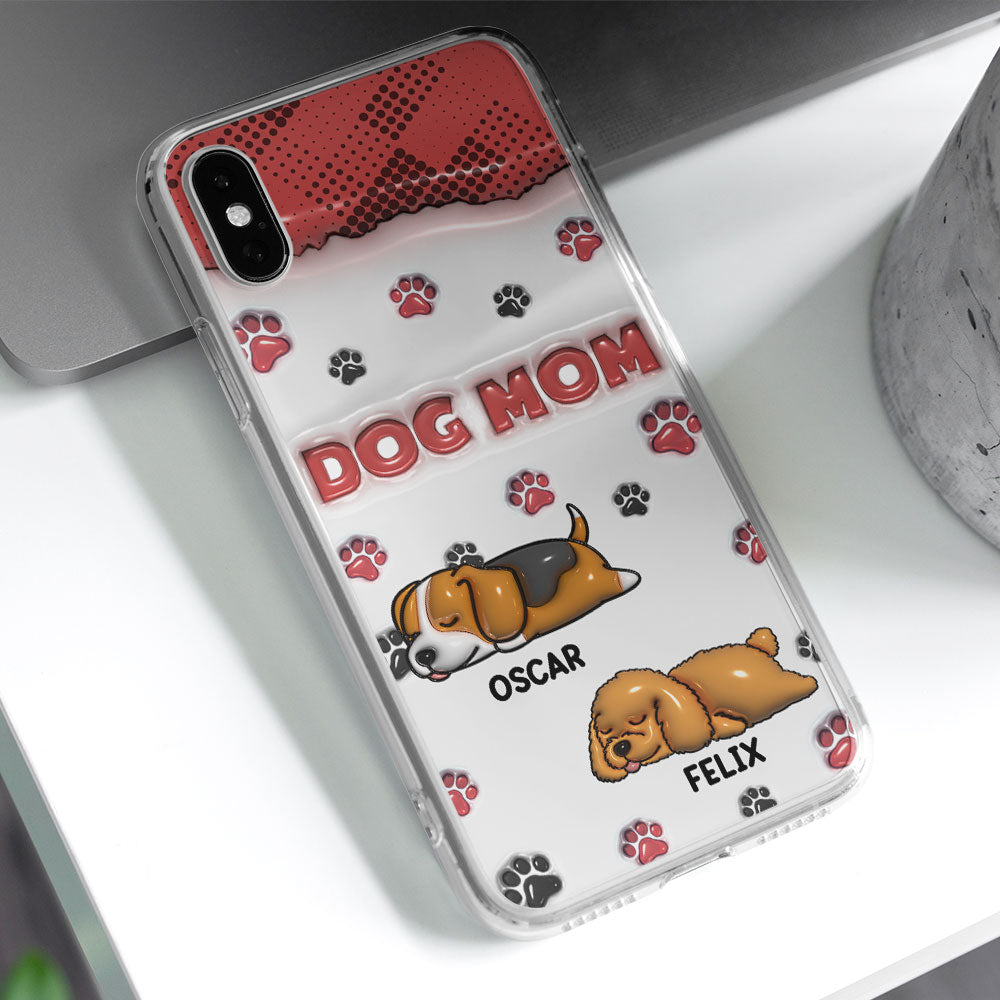 Dog Mom Version 2 - Personalized 3D Inflated Effect Phone Case