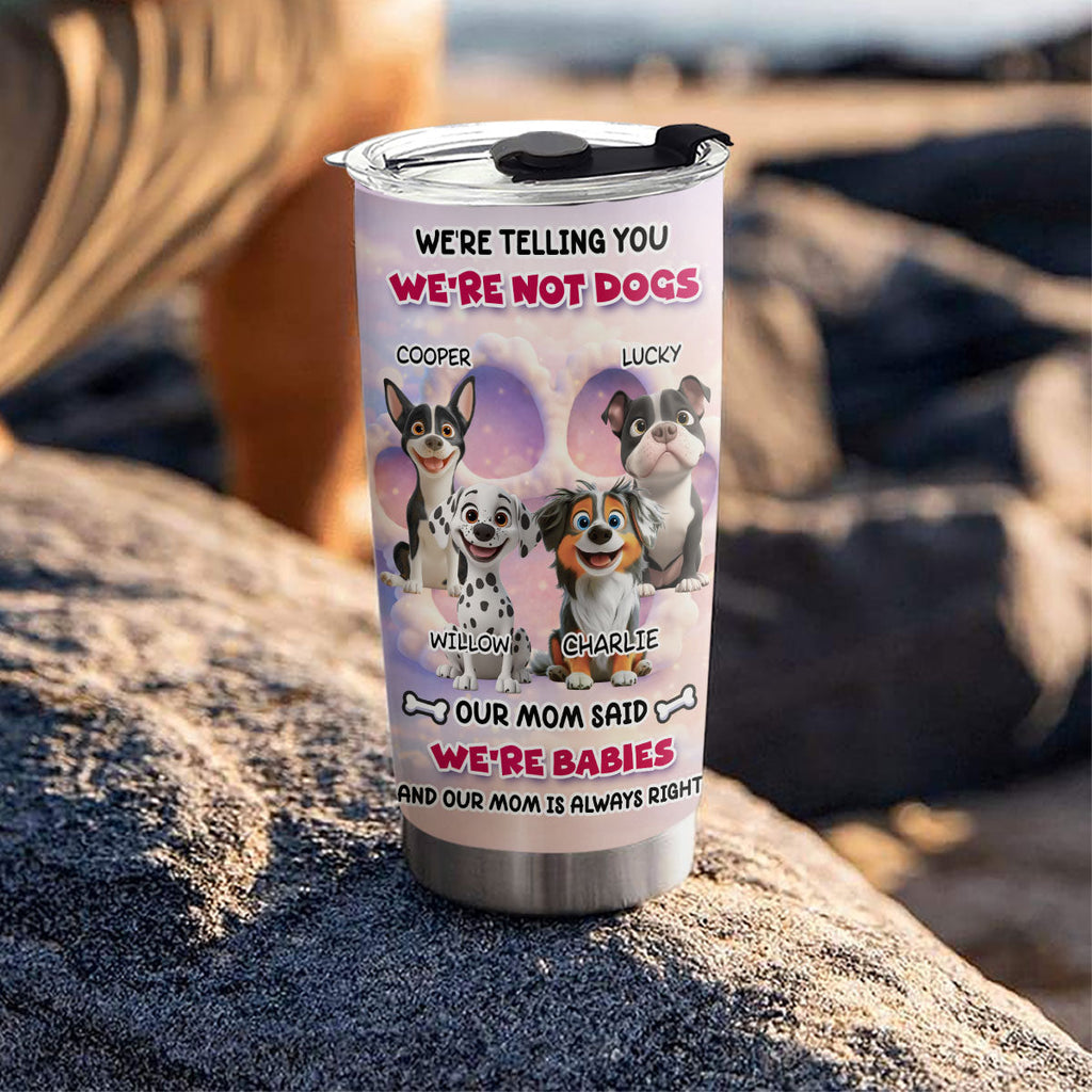 Custom Christmas Birthday Gifts For Dog Lovers • I Am Telling You Cartoon - Personalized 3D Effect Tumbler
