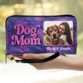 Bling Dog Mom Cartoon Photo - Personalized Leather Wallet
