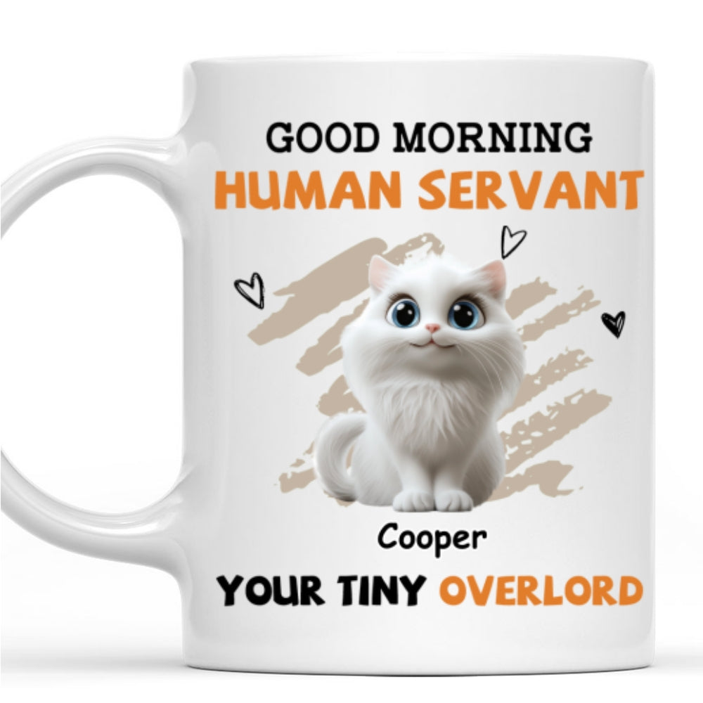 Custom Christmas Birthday Gifts For Cat Lovers • To My Human Servant Ver 2 - Personalized Coffee Mug