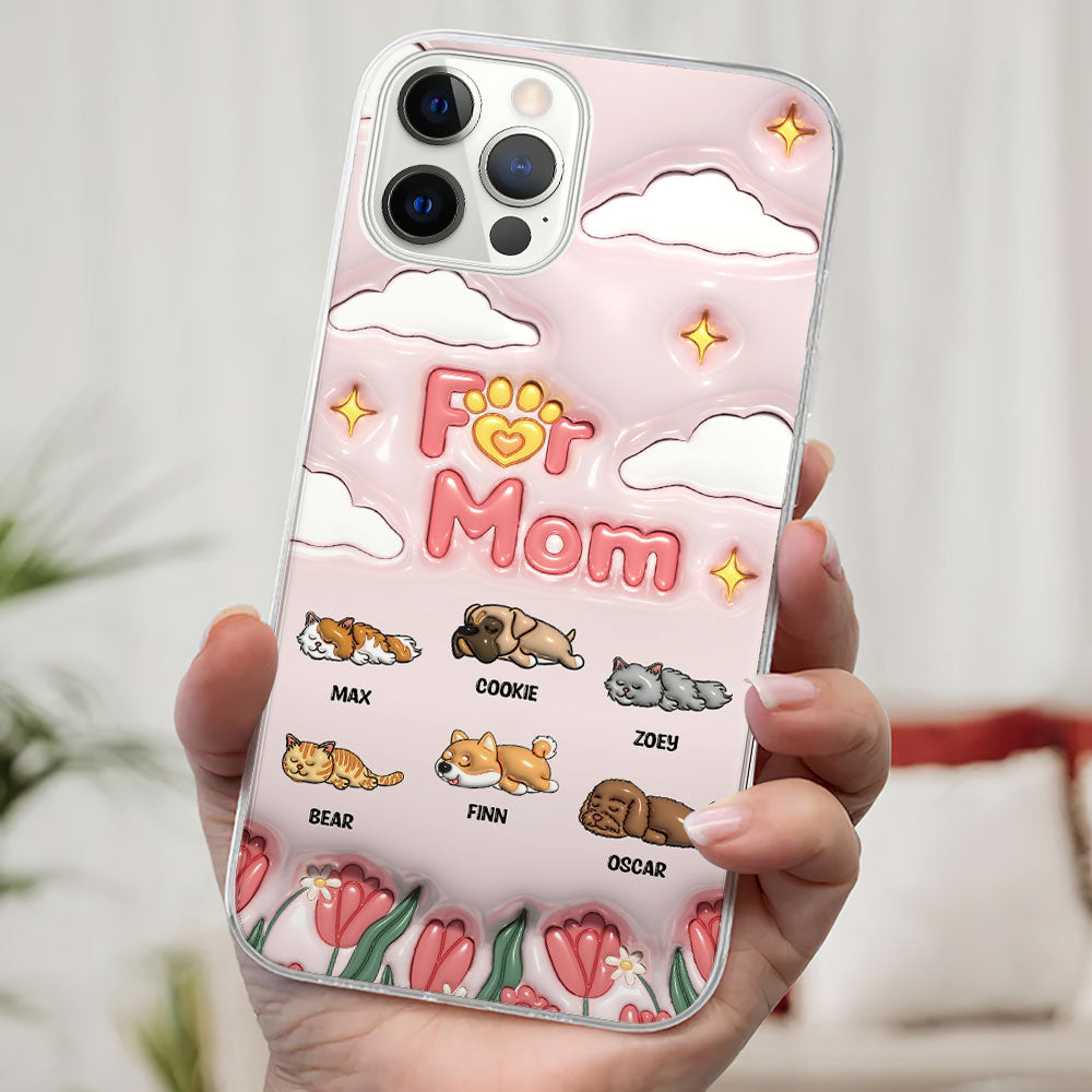 I Love My Fur Mom - Personalized 3D Inflated Effect Phone Case
