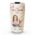Custom Christmas Birthday Gifts For Dog Mom, Dog Lovers • Coquette Floral - Personalized Tumbler