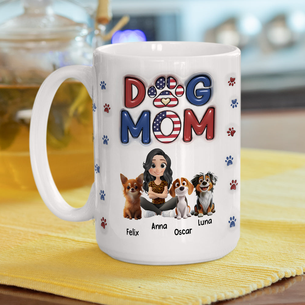 Custom Father's day Birthday Gifts For Dog Dad, Dog Lovers • My Lovely Dog - Personalized 3D Inflated Effect Mug