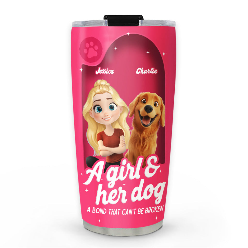 Custom Christmas Birthday Gifts For Dog Mom, Dog Lovers • Us In The Box Version 2 - Personalized 3D Effect Tumbler