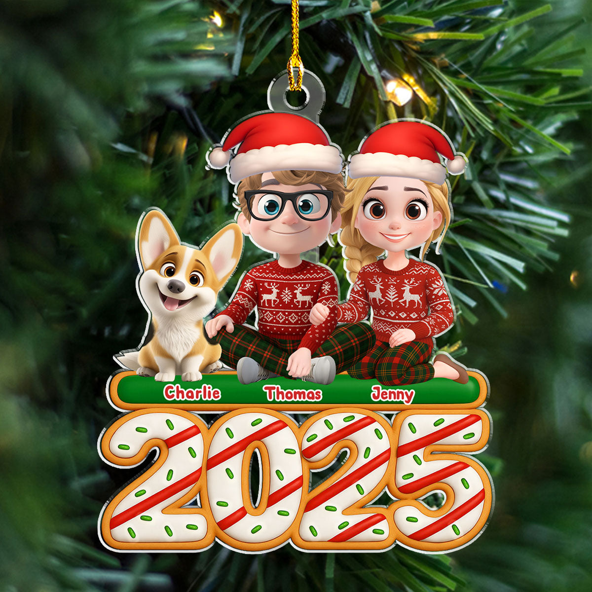 Custom Christmas Decor Home Birthday Gifts For Dog Lovers • We And Our Dog Tree Cake - Personalized Acrylic Ornament